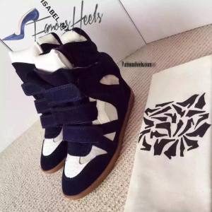 z Isabel Marant Blue and white suede sneakers